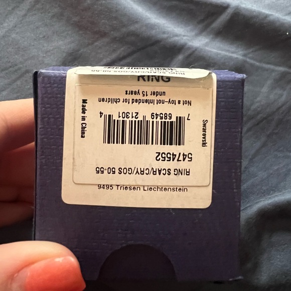 Swarovski Lucky Goddess Cocktail Ring Heart Red Gold Plated Size 50-55 - Picture 11 of 11